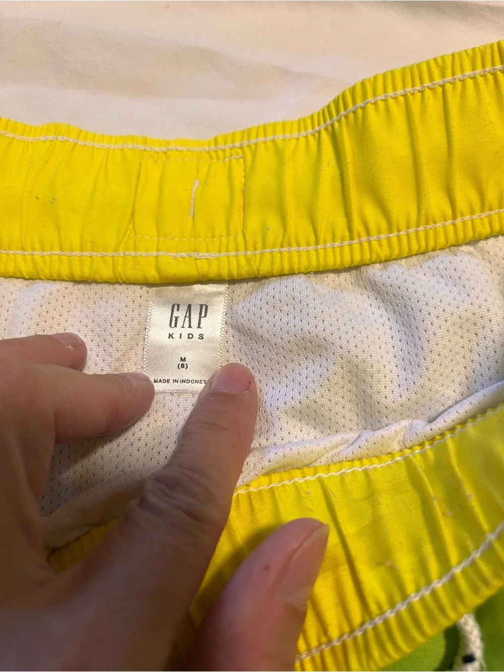 GAP Kids Boys M 8 Gap Surf Ombré Swim Trunks Board Shorts Yellow Green Blue